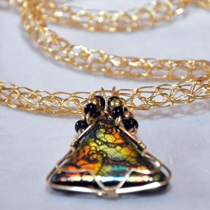 Fused Dichroic Glass Pendant